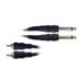 Hosa Technology Two 1/4" Phone Male to Two RCA Male, 6.6' Unbalanced Cable with Molded Plugs