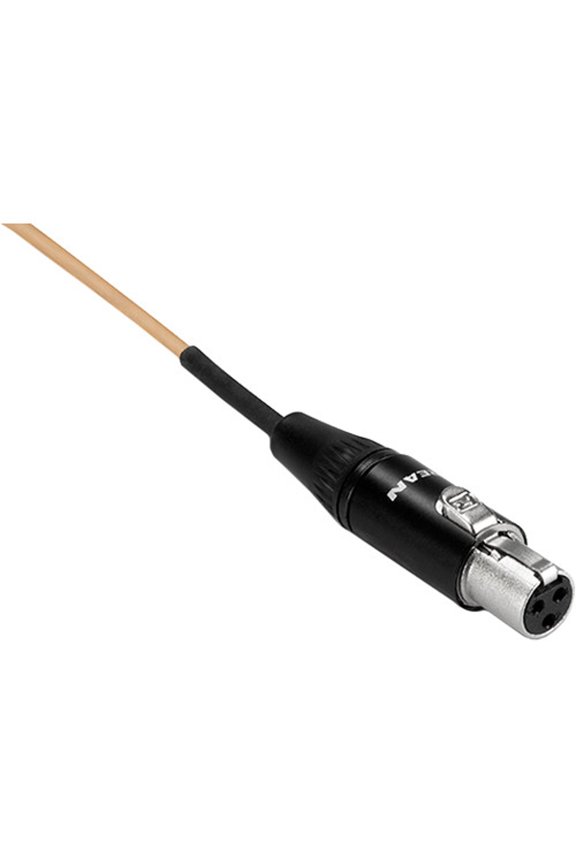 Mogan Microphone Cable for AKG Wireless Transmitters, Beige, 2mm OD, 4'