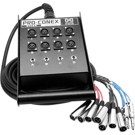 Hosa Technology Pro-Conex Stage Heavy-Gauge Instrument Cables, Steel and Metal Black, 50 ft, 15 lb