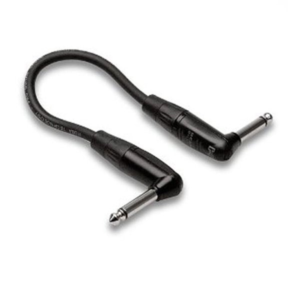 Hosa Technology REAN Right-Angle to Right-Angle Pro Guitar Patch Cable, 12"