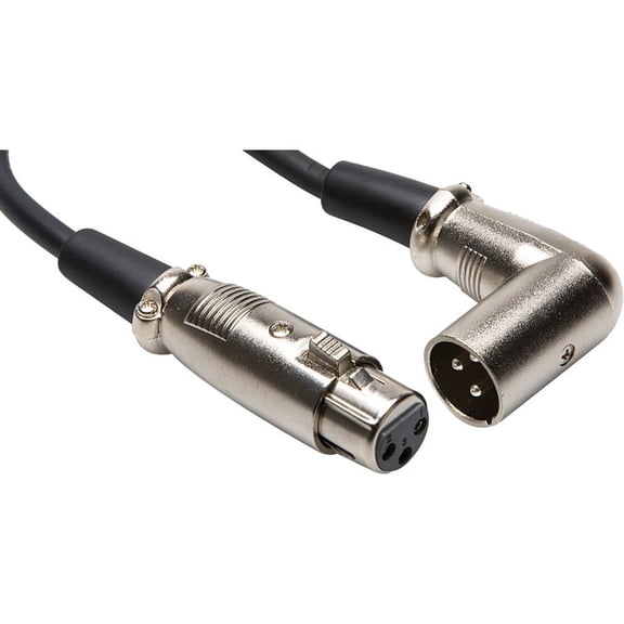 Hosa Technology Hosa XRR-110 Balanced Interconnect, XLR3F to Right-angle XLR3M, 10 ft