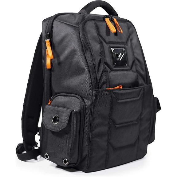 Hosa - VB02-BLK - Elite Gruv Gear Club Flight-Smart Tech Backpack - Black/Orange