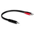 thumbnail image 1 of Hosa YMM-152 Stereo Mini Male to Mono Mini Male X 2 Y Cable, 1 of 4