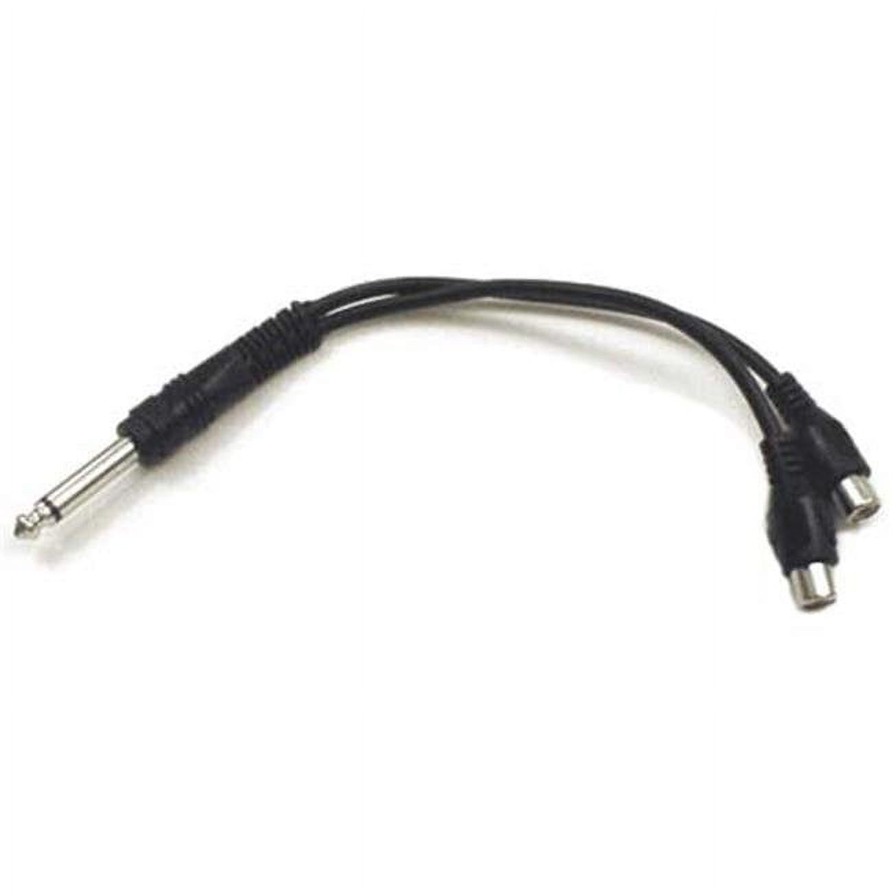 Hosa YPR-103 Y Audio Cable - for Audio Device - 6" - 1 x 6.35mm Male Audio - 2 x RCA Female Audio - image 1 of 2