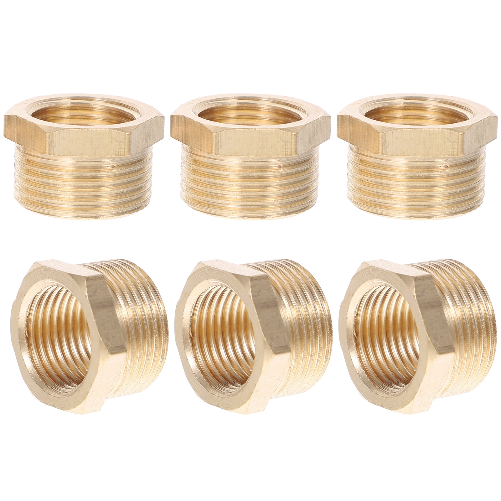 Hose 6 Pcs Flexible Tubing Garden Adapter 3/4 to 1/2 Brass Fittings