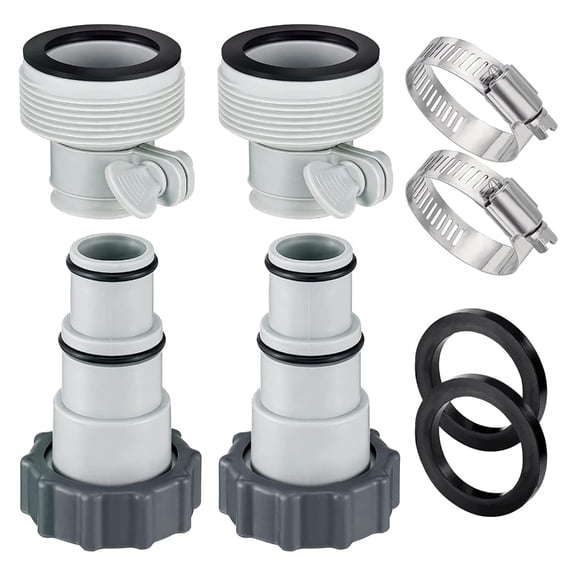 Hose Adapter with Collar For IntexARU Threaded Connection Pumps For Plunger Valves Drain Adapter Swimming Pool Accessory