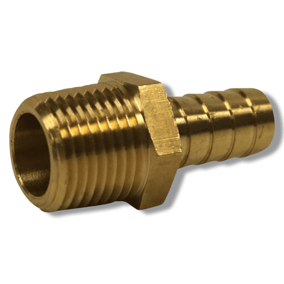 Hose Barb Fitting 1/2" MPT x 1/2" - Brass