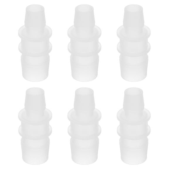 Hose Barb Reducer, 6 Pcs 3/4" to 1/2" Hose ID Connectors Joint Plastic Pipe Fitting Splicer Mender Adapter, White
