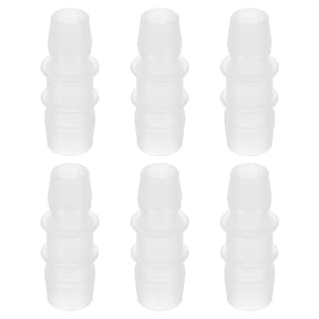 Hose Barb Reducer, 6 Pcs 5/8" to 1/2" Hose ID Connectors Joint Plastic Pipe Fitting Splicer Mender Adapter, White