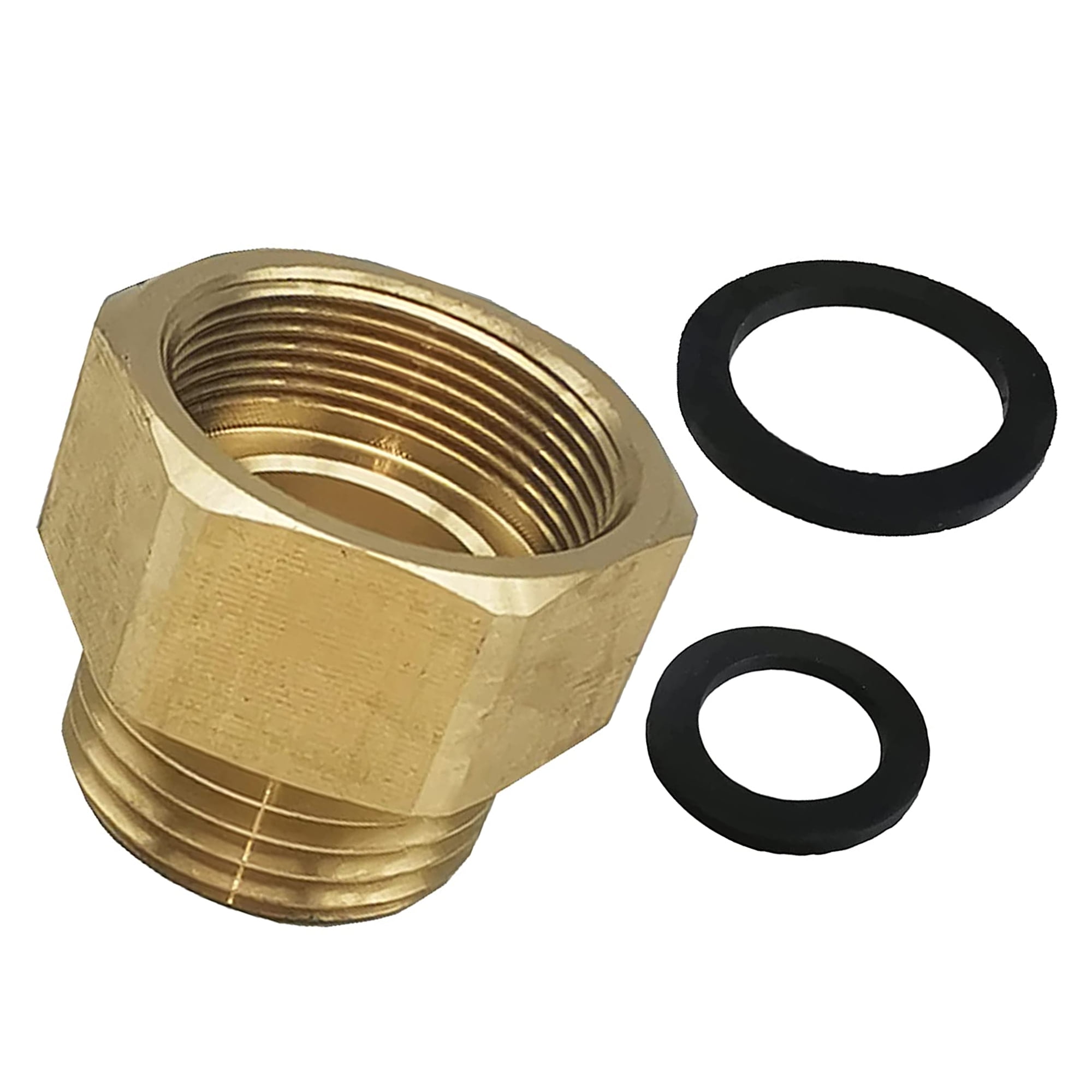 Hose Bib Adapter for 11/16" Fine Thread & Female Thread with Washers