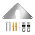 thumbnail image 1 of Hose Bib Plate 1 Set Faucet Plate Fix Loose Sillcock Suitable For Indoor And Outdoor New And Old Faucets Triangular Hose Faucet Bracket, 1 of 8