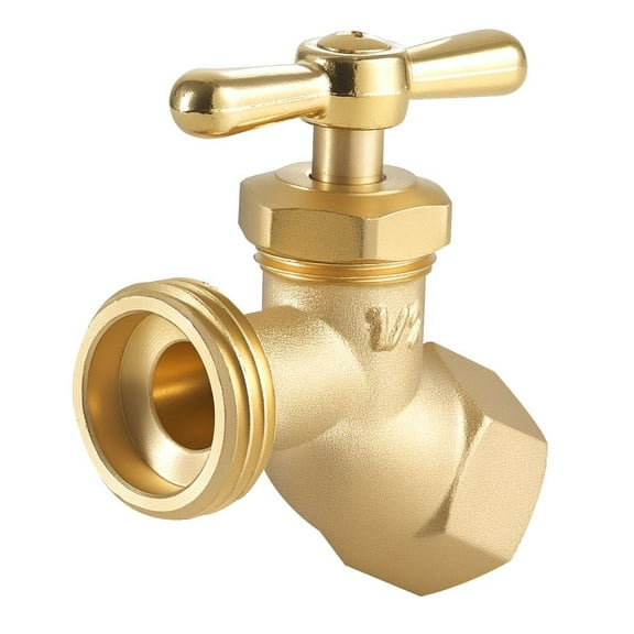 Hose Bibb, 1/2" FIP x 3/4" MHT Connection, Multi-Turn Garden Valve, Heavy Duty Brass Hose Bib, Outdoor Water Faucet Spigot, Brass Plumbing Fitting, Compatible with Copper, Galvanized Pipes