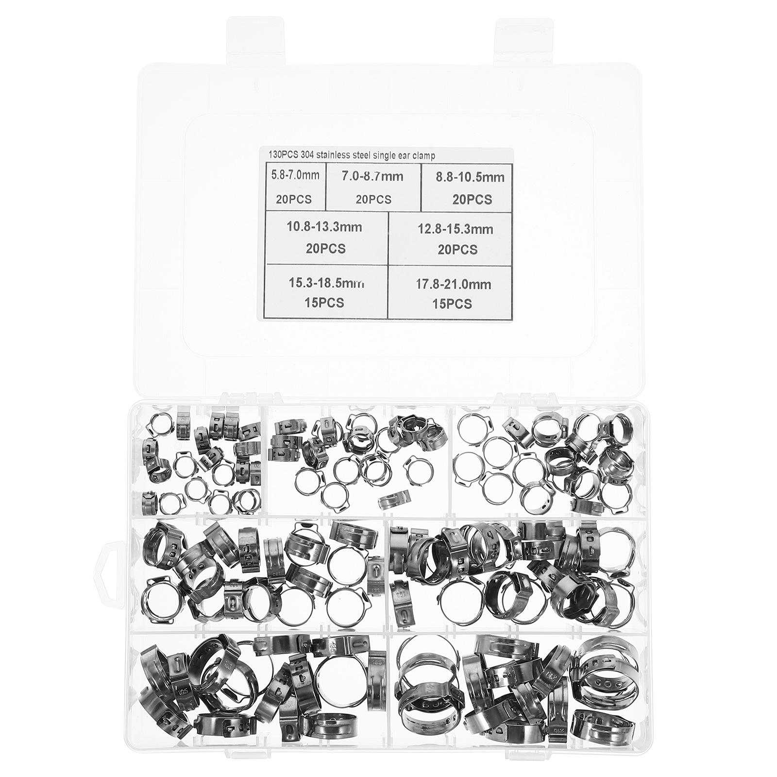 Hose Clamp Cinch Rings for Automotive Crimp Pipe Single Ear Clamps