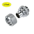 thumbnail image 1 of Uxcell G1/4" Brass Hose Fitting Quick Connector for the CPU Water Cooling System Silver Tone 2 Pcs, 1 of 6