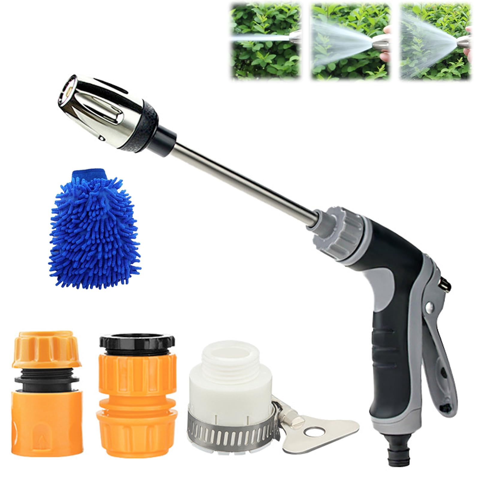 Hose Hawk Pressure Washer, Hosehawk Pro Multi Function High Pressure Hose Nozzle - Professional Water Pressure in a Compact Design, Compact Design, for Car Garden Yard Cleaning