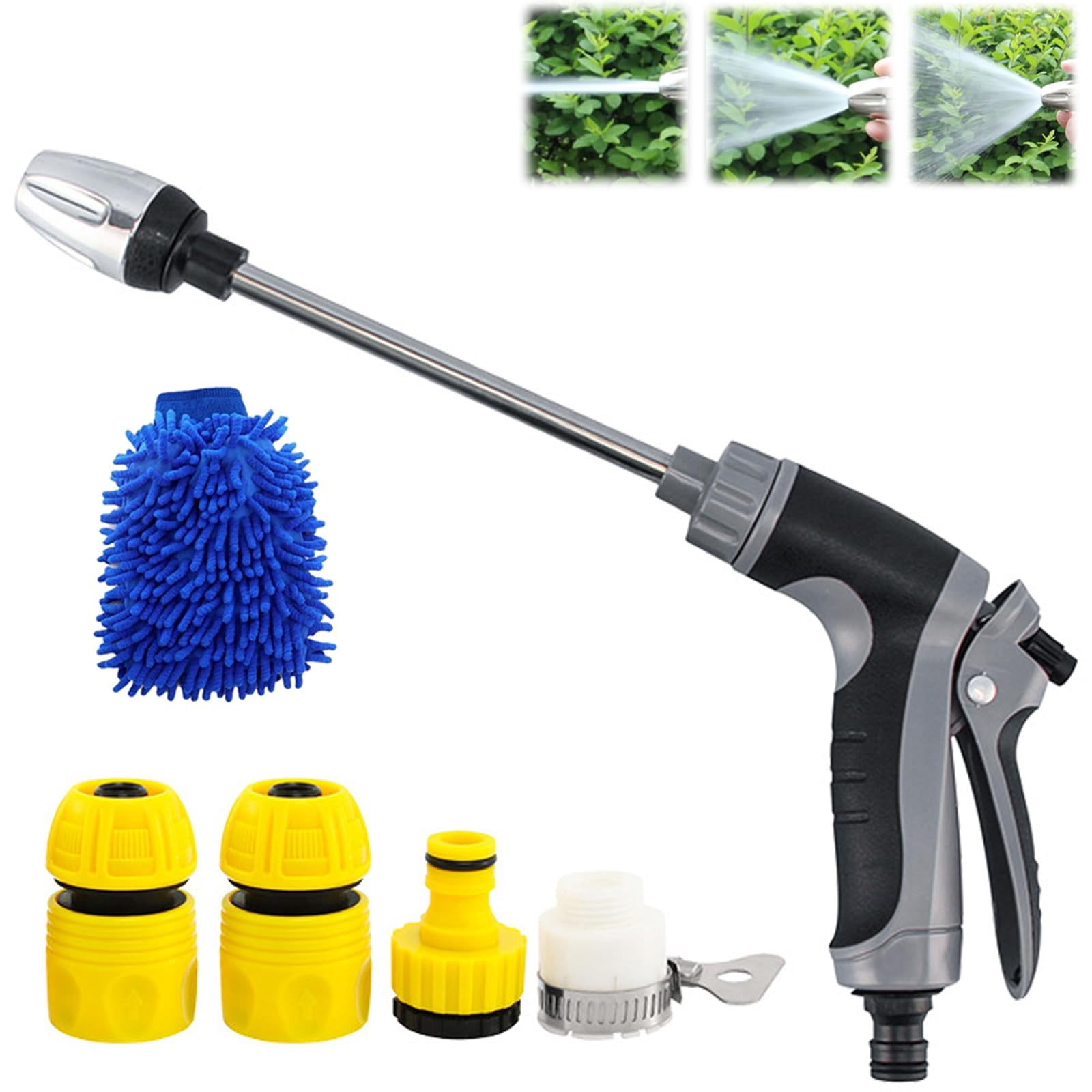 Hose Hawk Pressure Washer, Hosehawk Pro Multi Function High Pressure Hose Nozzle - Professional Water Pressure in a Compact Design, Compact Design, for Car Garden Yard Cleaning
