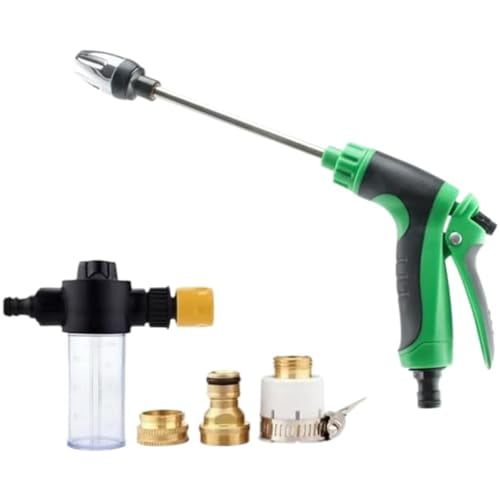 Hose Hawk Pressure Washer, Hosehawk Pro Multi Function High Pressure Water Jet with 360° Rotating Nozzle, 3 Spray Modes (Green-3)