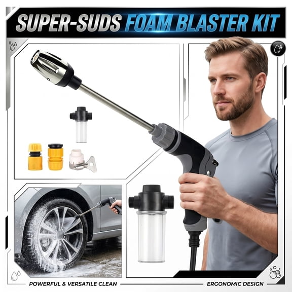 Hose Hawk Pro Heavy-Duty Pressure Washer, Anti-Rust & Weather-Resistant, 3 Adjustable Spray Modes for Patio, Deck & Car Cleaning