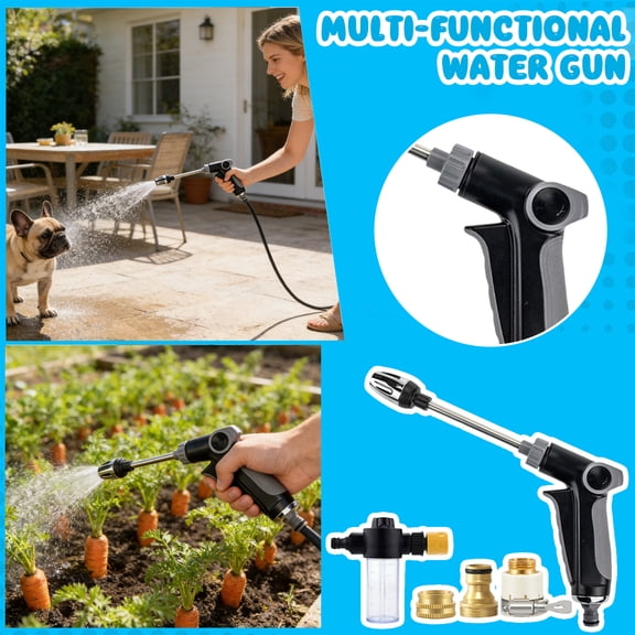 Hose Hawk Pro, Hose Hawk Pressure Washer, 360° Rotating Multi-Function High-Pressure Nozzle for Three Spray Modes with Foam Pot, for Car Garden Yard Cleaning A