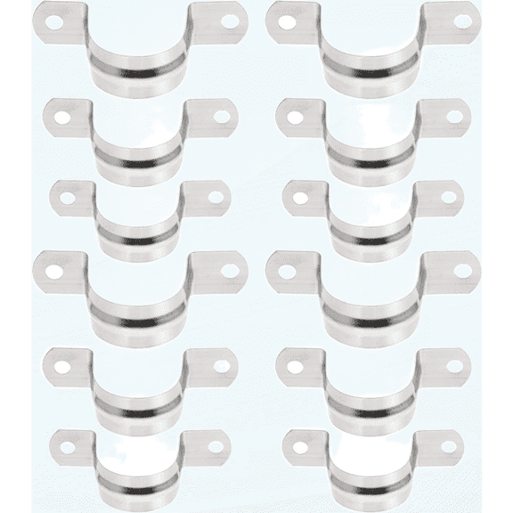 Hose Holder Cable Holders 36pcs Pipe Strap 304 Stainless Steel Two Hole Tube U Bracket U Shaped Water Pipe Hose Clamps for Pipe Fixing Braces