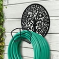 thumbnail image 1 of Hose Holder, Garden Water Reel Hanger,Outdoor Water Pipe Iron Rack,Wall-Mounted, Outdoor Hose Storage, Decorative Water Pipe Rack, Tree Pattern, 1 of 7