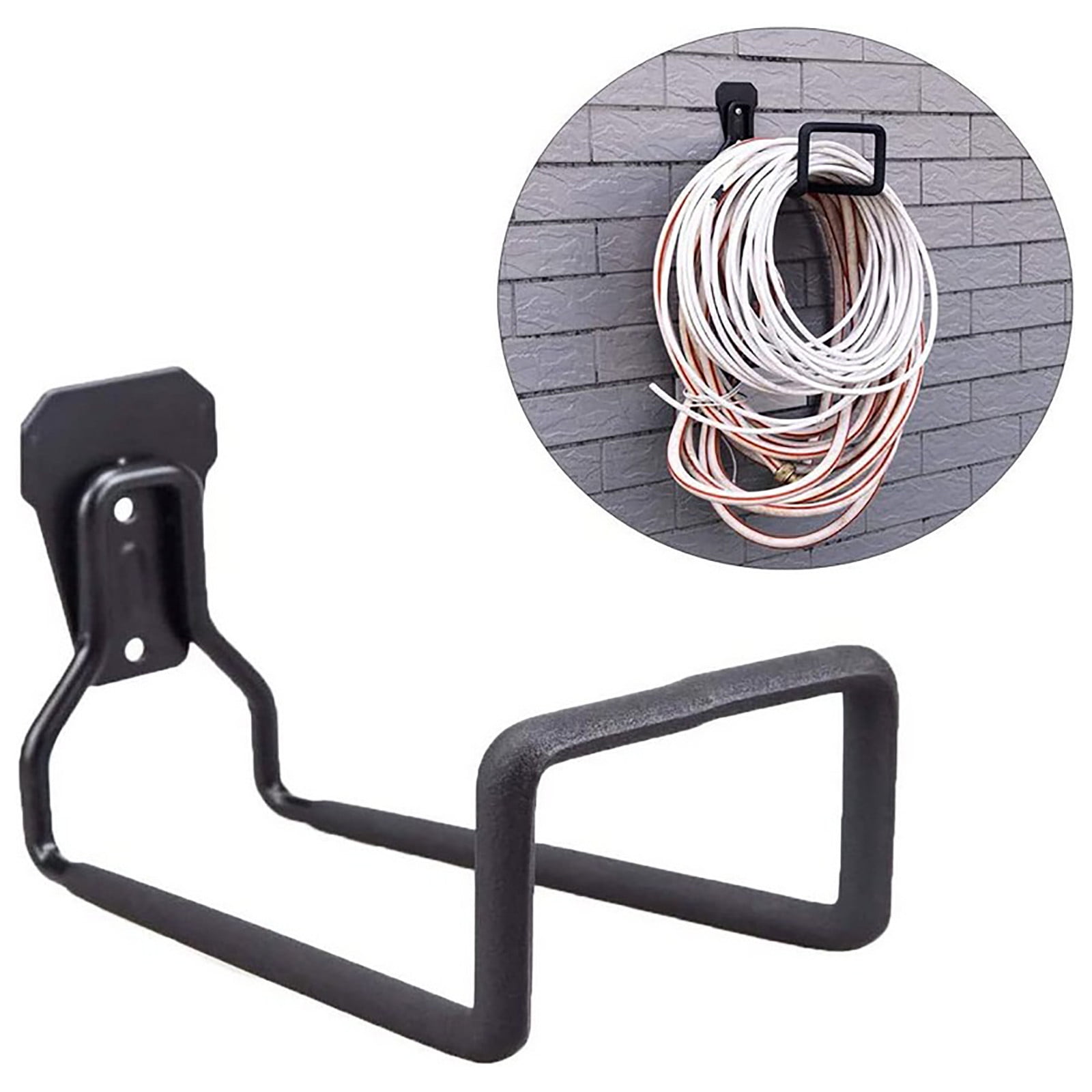 Hose Holder Wall Mount - Heavy Duty Water Hose Holder - Hose Reel Holds Up To 150Ft- Durable Hooks For Garage \u0026 Outside