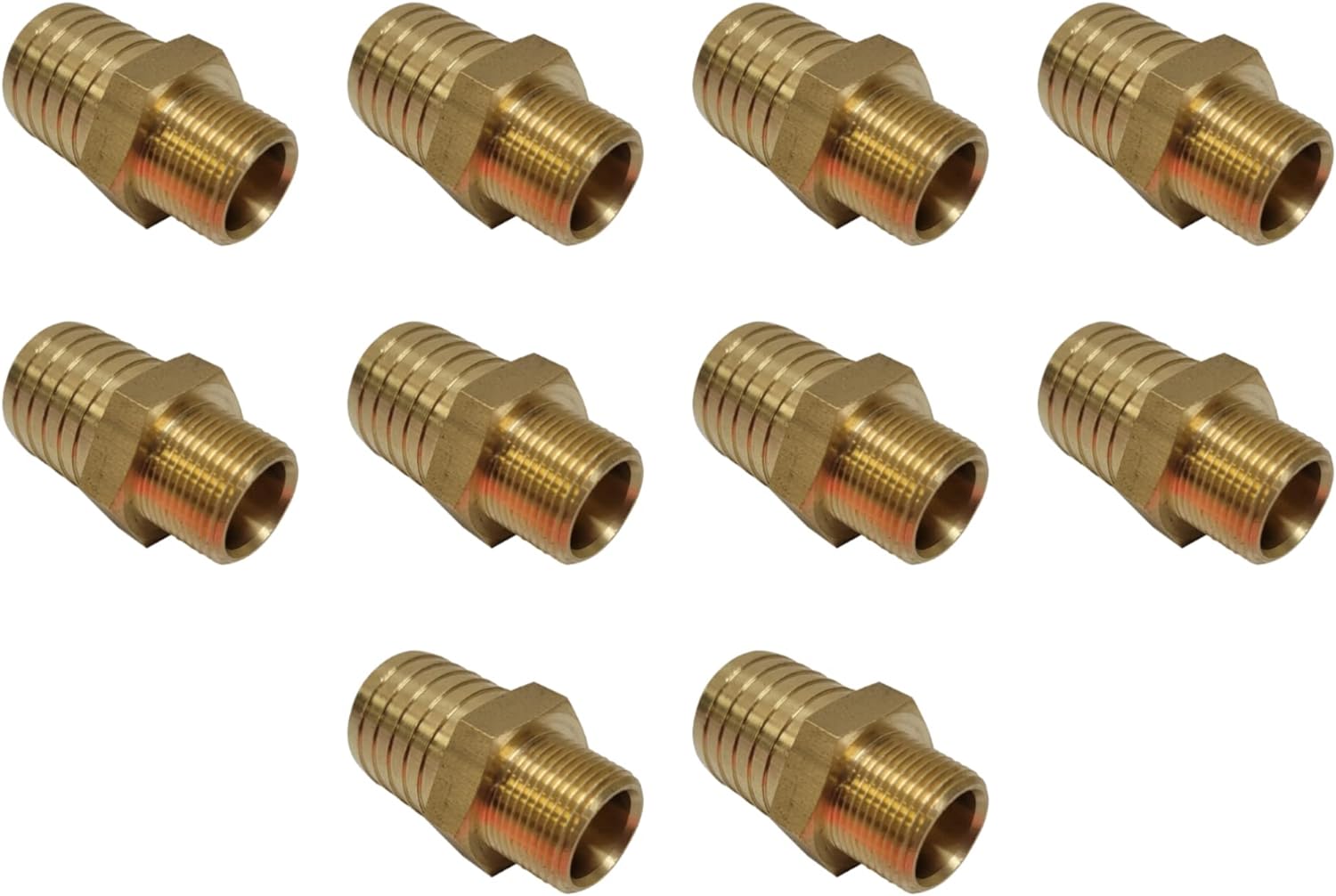 5/8" Hose To 1/4" Male NPT Brass Fitting - Fuel, Air, Water, Oil, Gas 2 thumbnail image