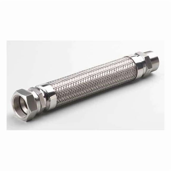 Hose Master Flexible Metal Hose Assembly,1/2"I.D.18" GZ050SHXJ180