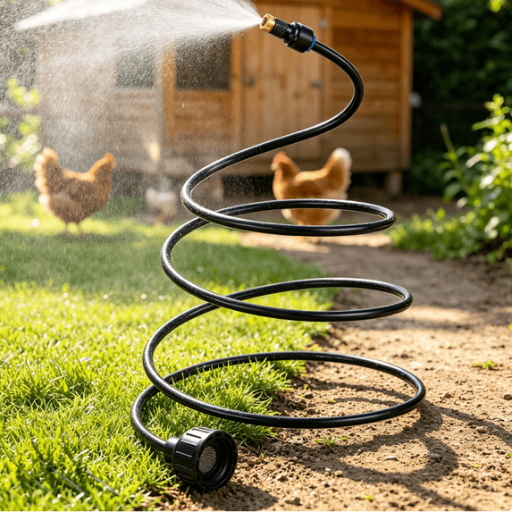 Hose Misters for Outside Patio, Portable Flexible Standing Mister Garden Misters for Cooling Outdoor, Hose Misting System for Outdoor Cooling, Backyard, Garden, Pool, Bird Bath, Tanning and Pets