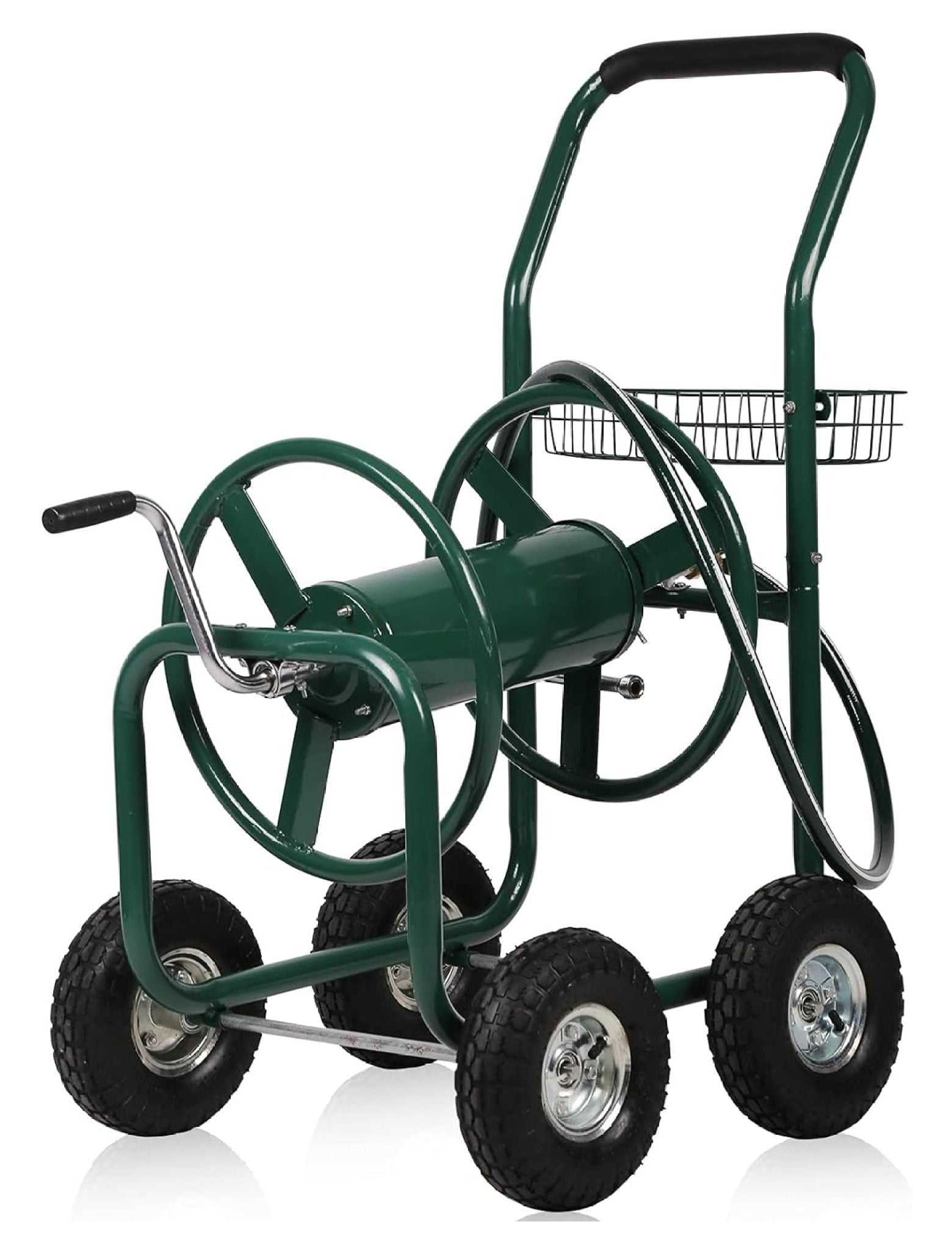 Hose Reel Cart Garden Hose Carts with Wheels Heavy Duty Portable Water ...