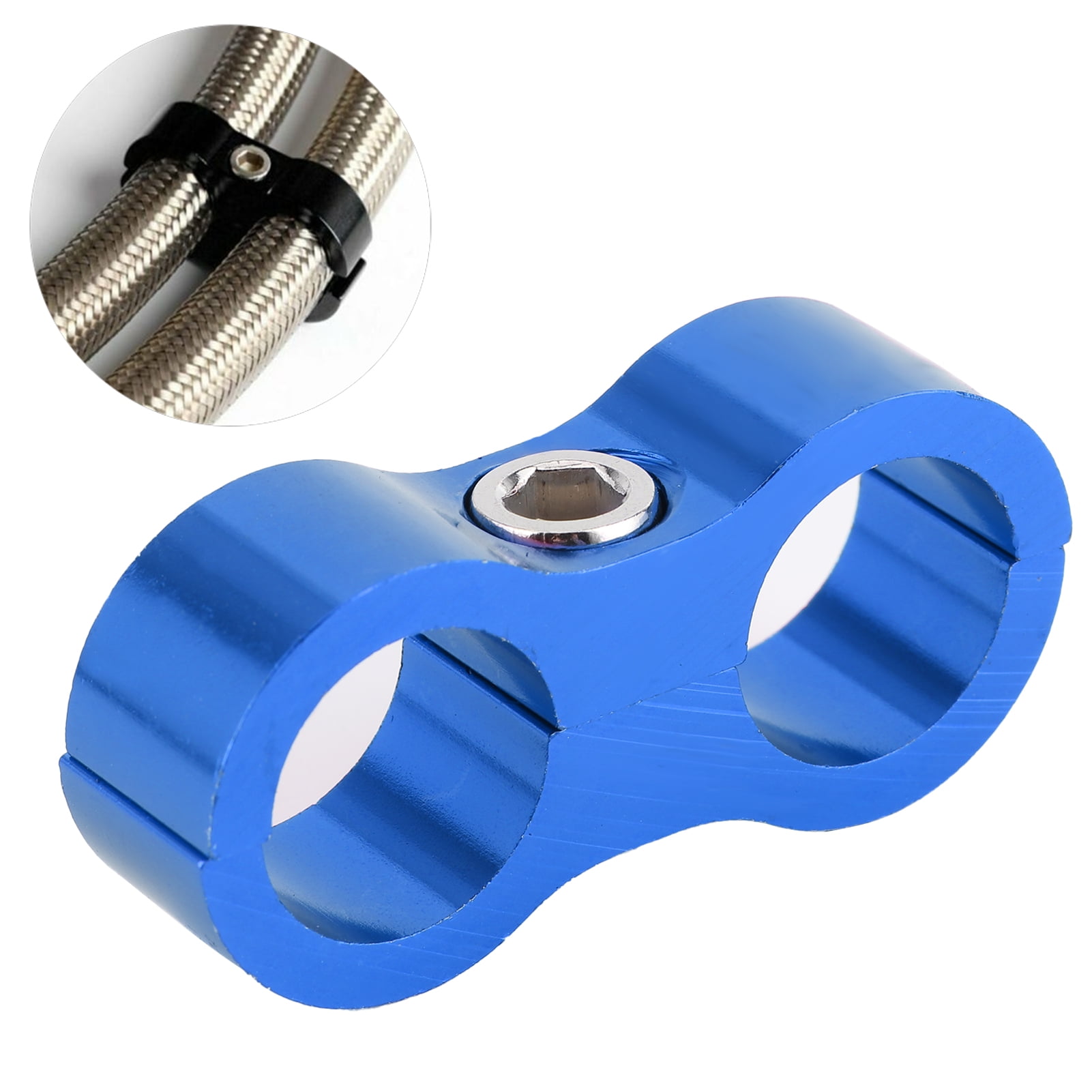 Hose Separator Clamp, 8AN Reusable Pratical Aluminum Alloy Fuel Line