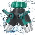 thumbnail image 1 of Hose Splitter 2 Way,Heavy Duty Garden Hose Splitters,Water Spigot Splitter,Y Connector Garden Hose Adapter,Hose Bib Splitter with Shut off Valve for Garden,Farm Watering, 1 of 13