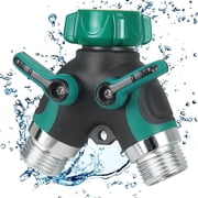 Hose Splitter 2 Way,Heavy Duty Garden Hose Splitters,Water Spigot Splitter,Y Connector Garden Hose Adapter,Hose Bib Splitter with Shut off Valve for Garden,Farm
