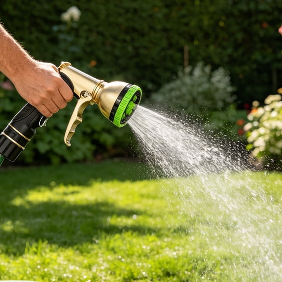 Hose Spray Nozzle with 9 Adjustable Spray Patterns for Lawn Irrigation