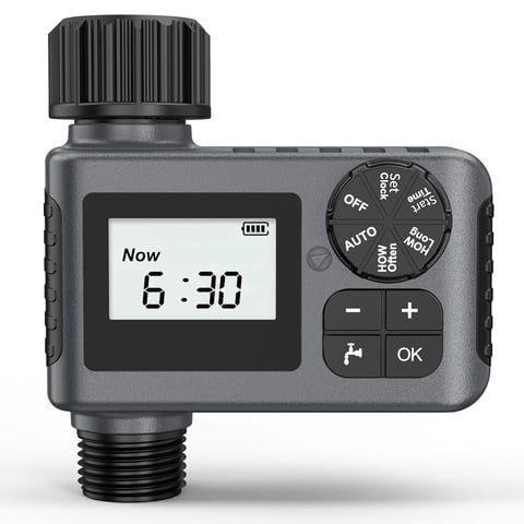 Hose Sprinkler Timer, Programmable Watering Timer with Rain Delay/Manual/Automatic Drip Irrigation System for Outdoor Garden Yard, 1 Outlet