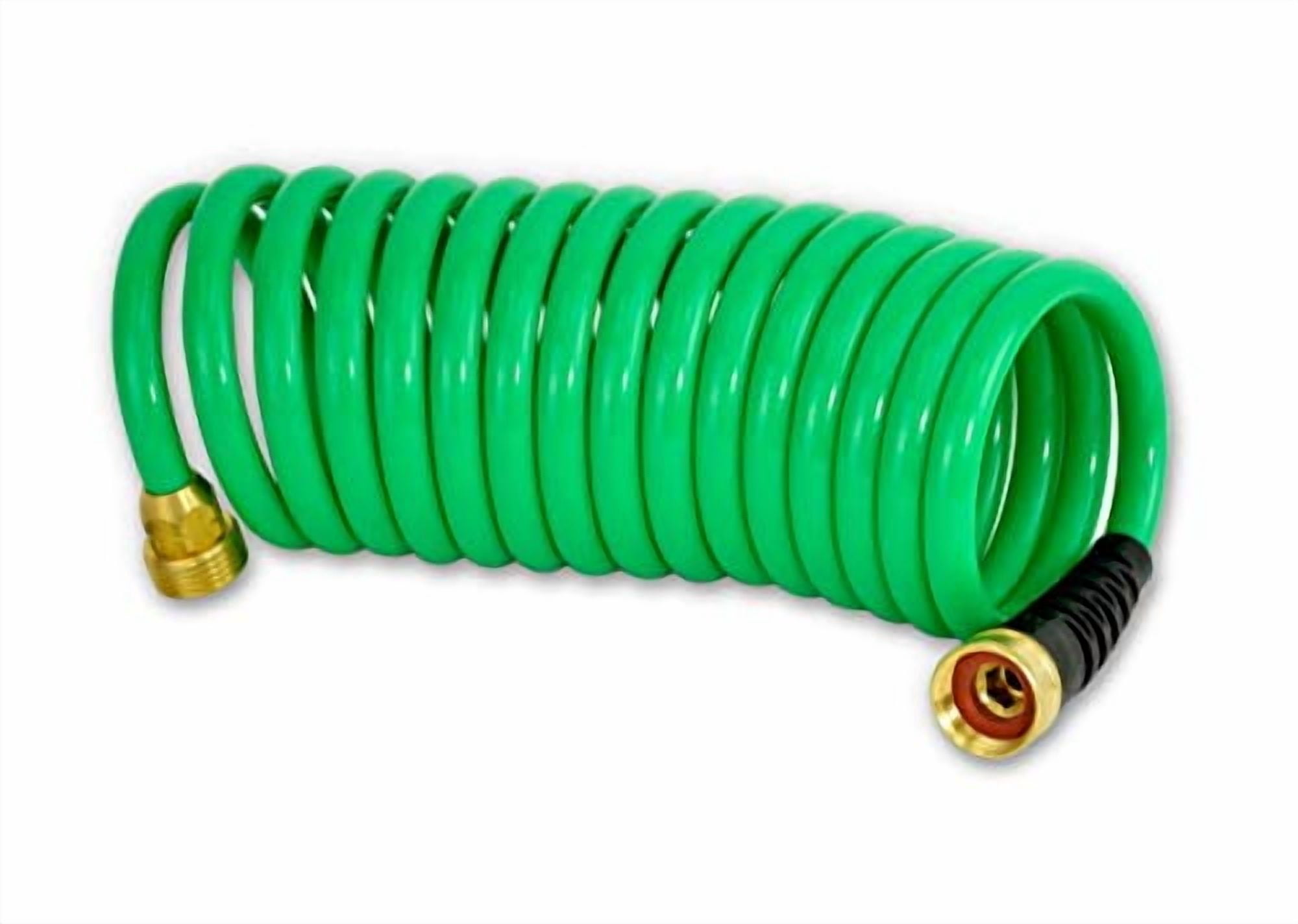 HoseCoil 3/8 inch Self Coiling Garden, RV, Outdoor Water Hose (15.00, Green) 15.0 Feet Green