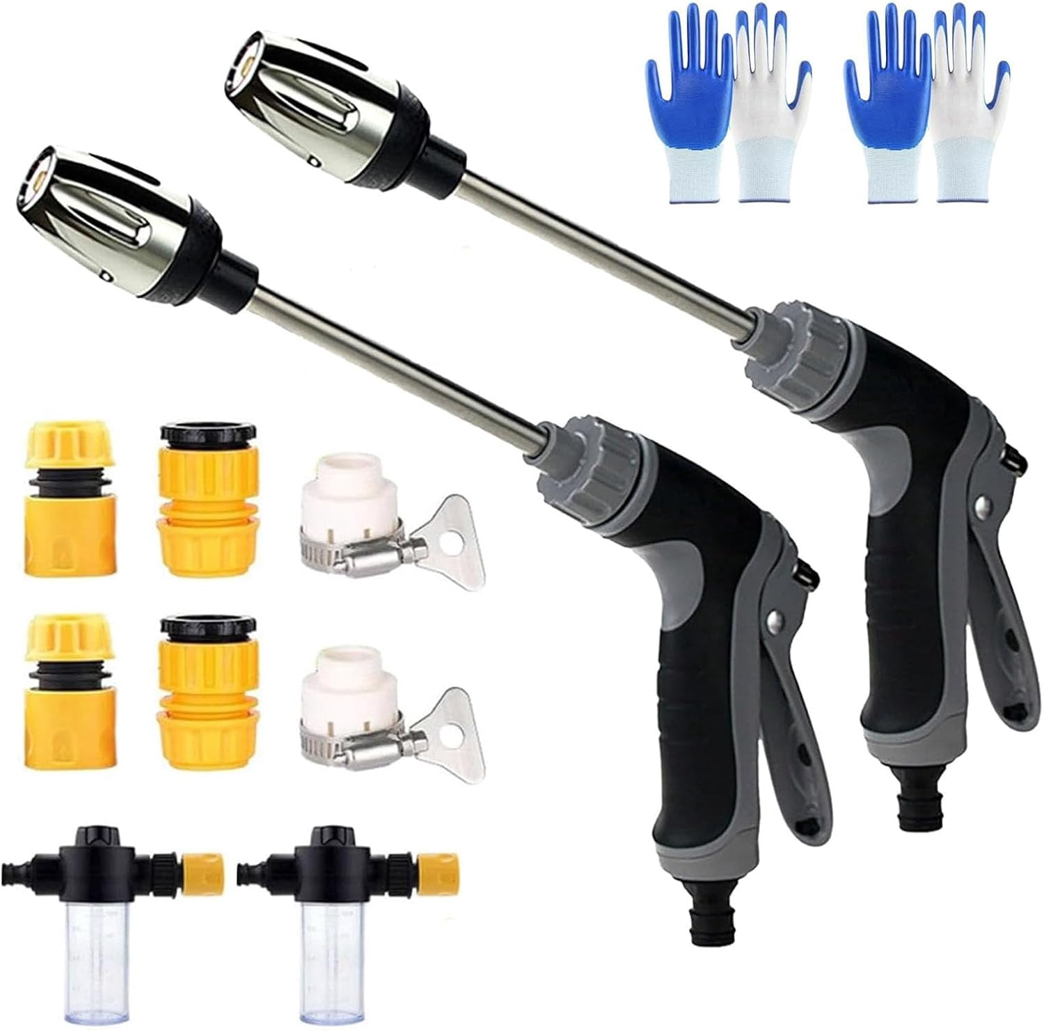 Hosehawk Pressure Washer, High Power Garden Hose Cleaner with 360° Rotating Nozzle, 3 Spray Modes and Foam Bottle for Driveway, Patio, Deck, Fence, Car Cleaning