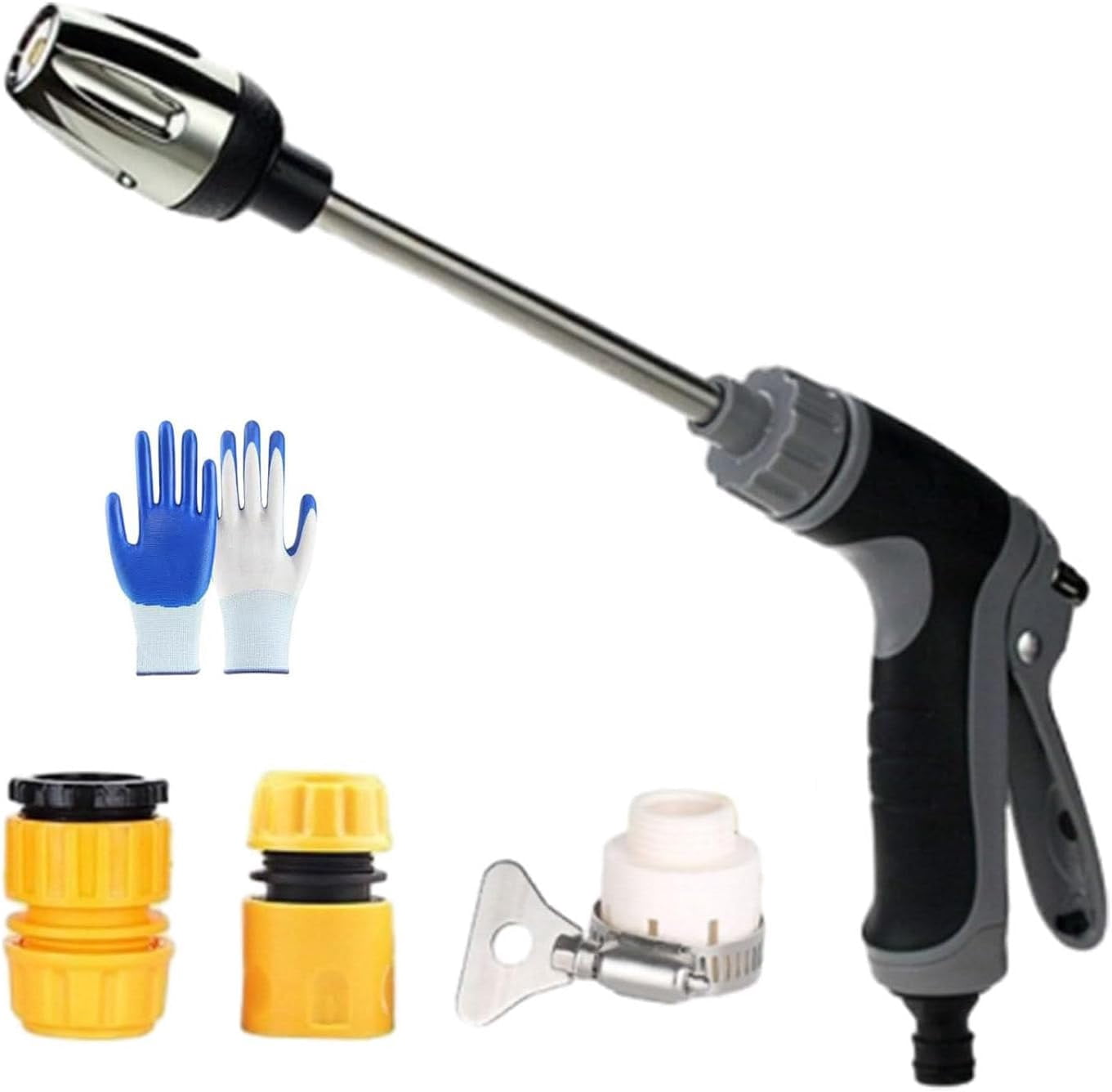 Hosehawk Pressure Washer, High Power Garden Hose Cleaner with 360° Rotating Nozzle, 3 Spray Modes and Foam Bottle for Driveway, Patio, Deck, Fence, Car Cleaning