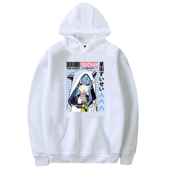 Hoshimachi Suisei tour merch vtuber tour  hooded  drawstring pocket sweatshirt men/women Pullovers