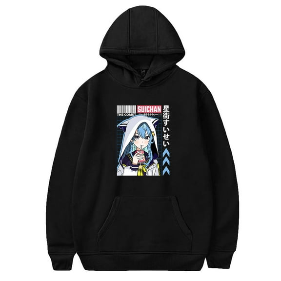Hoshimachi Suisei tour merch vtuber tour  hooded  drawstring pocket sweatshirt men/women Pullovers