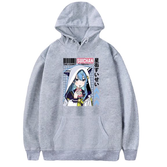 Hoshimachi Suisei tour merch vtuber tour hooded drawstring pocket sweatshirt men/women Pullovers