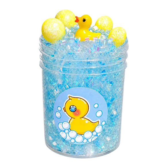 Hoshimi Slimes Bubble Bath Slime - Crunchy Bingsu Slime with Duck Charm 4oz