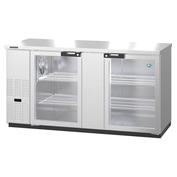 Hoshizaki BB69-G-S Refrigerator, Two Section, Stainless Steel Back Bar Back Bar, Glass Doors