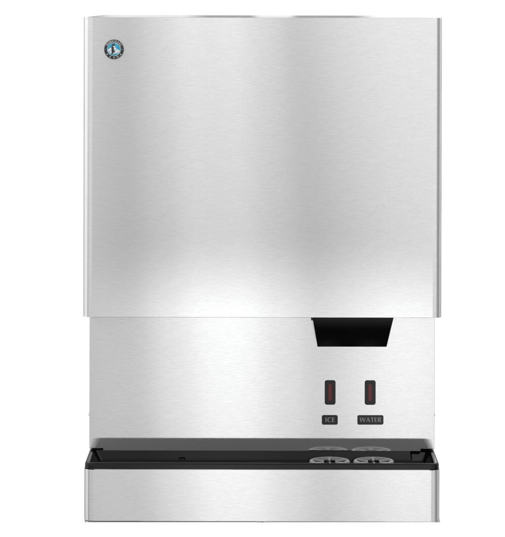Hoshizaki DCM-700BAK-OS Cubelet Ice Machine and Water Dispenser, Air-cooled, Hands Free, Built-in Storage Bin