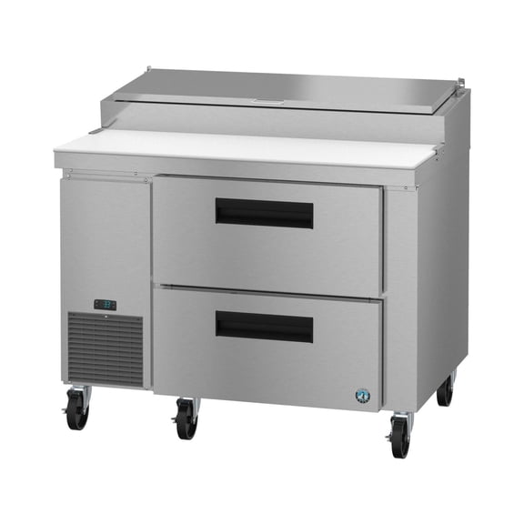 Hoshizaki PR46B-D2 Refrigerator, Single Section Pizza Prep Table, Stainless Drawers