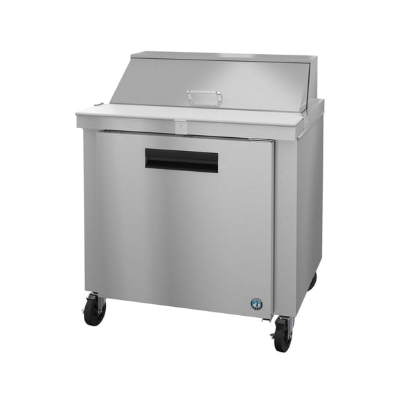 Hoshizaki SR36B-10 Refrigerator, Single Section Mega Top Prep Table, Stainless Door