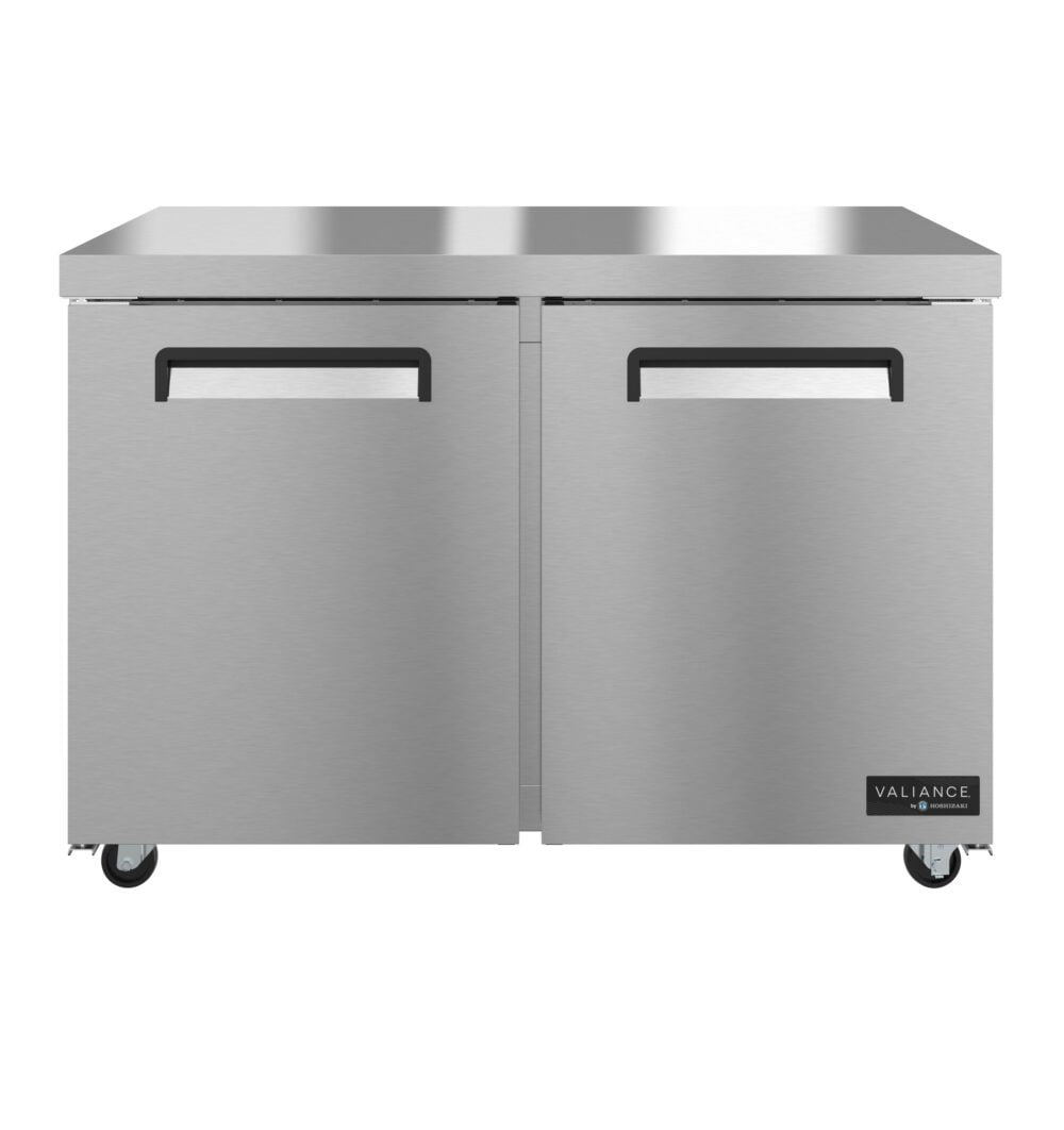 Hoshizaki VUR48A Refrigerator, Two Section Undercounter, Stainless Doors