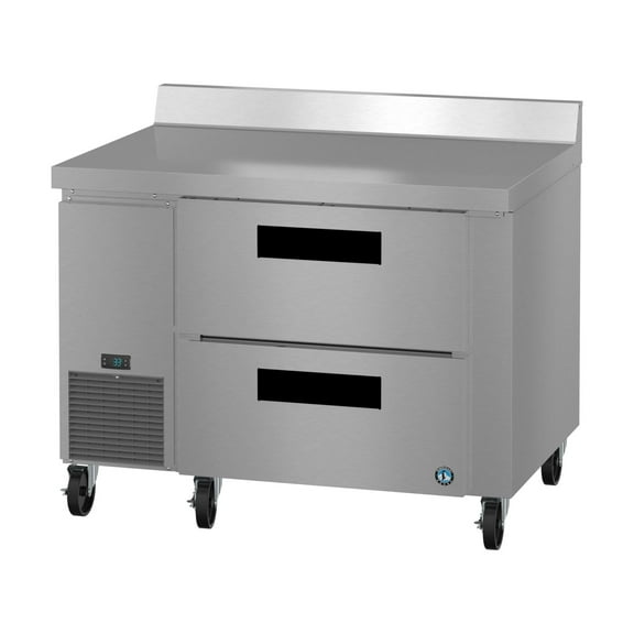 Hoshizaki WLR46B-D2 Side Mount Refrigerator, Single Section Worktop, Stainless Drawers