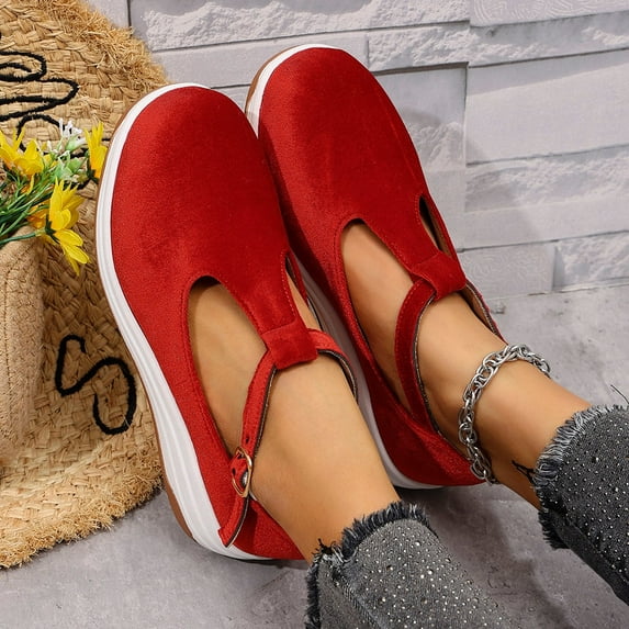 Hoshoes New Fashion Women Thick Soled Shoes Work Outdoor Shoes Non Slip Women Casual Shoes Arch Support