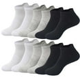 thumbnail image 1 of Hoshose 6 Pairs Men Women Crew Socks Athletic Running Ankle Thin Socks Men Cotton Outdoor Sport Breathable, 1 of 8